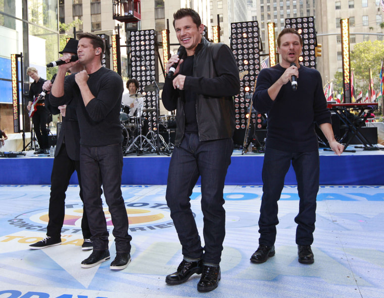 Image: The band 98 Degrees performs on NBC's 'Today' show in New York